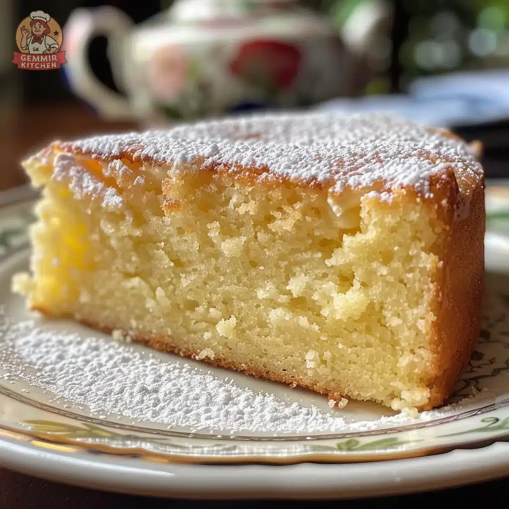 Cozy One-Bowl Creamy Lemon Ricotta Cake 4 Creamy lemon ricotta cake in a rustic bowl with a slice cut out