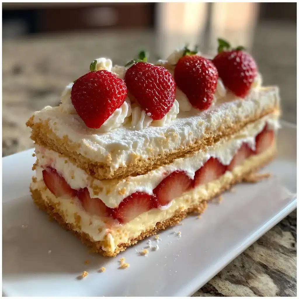 Creamy Cozy Old-Fashioned No-Bake Strawberry Vanilla Icebox Cake 5 Strawberry Vanilla Icebox Cake