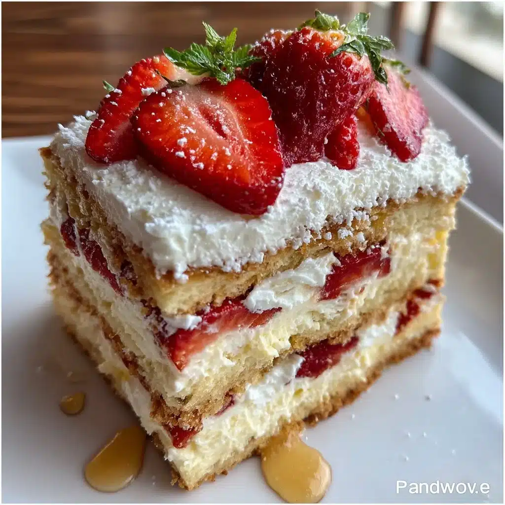 Creamy Cozy Old-Fashioned No-Bake Strawberry Vanilla Icebox Cake 6 Strawberry Vanilla Icebox Cake