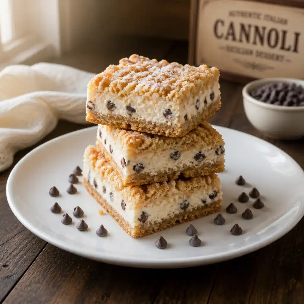 Cannoli Cream Crumb Bars