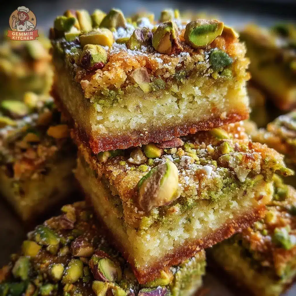 Easy Creamy Pistachio Lemon Bars 1 Delicious easy creamy pistachio lemon bars with a vibrant lemon topping