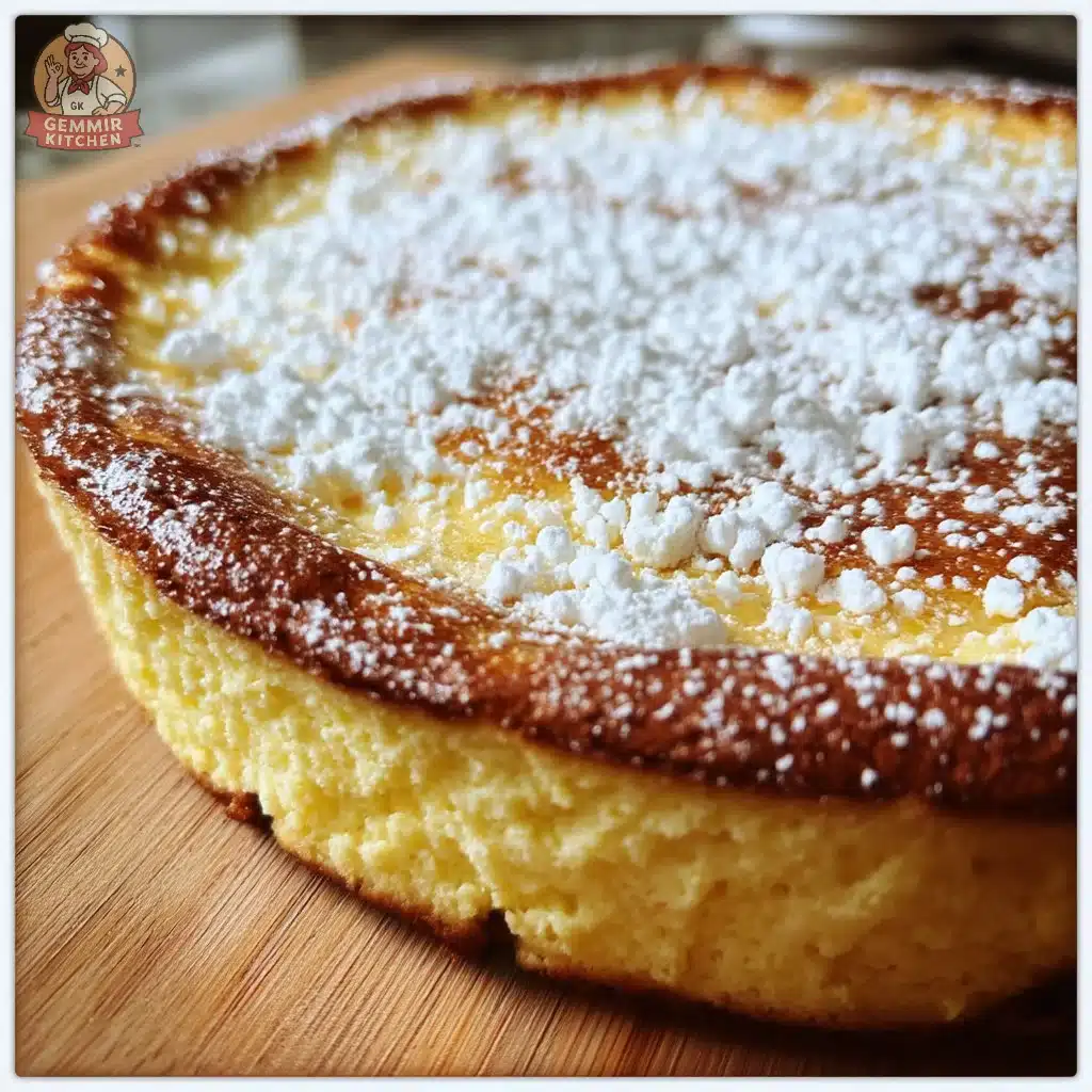 Creamy vanilla ricotta bake with a golden crust, perfect for cozy desserts