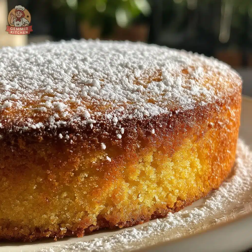 Slice of homemade almond cake with almonds and whipped cream topping