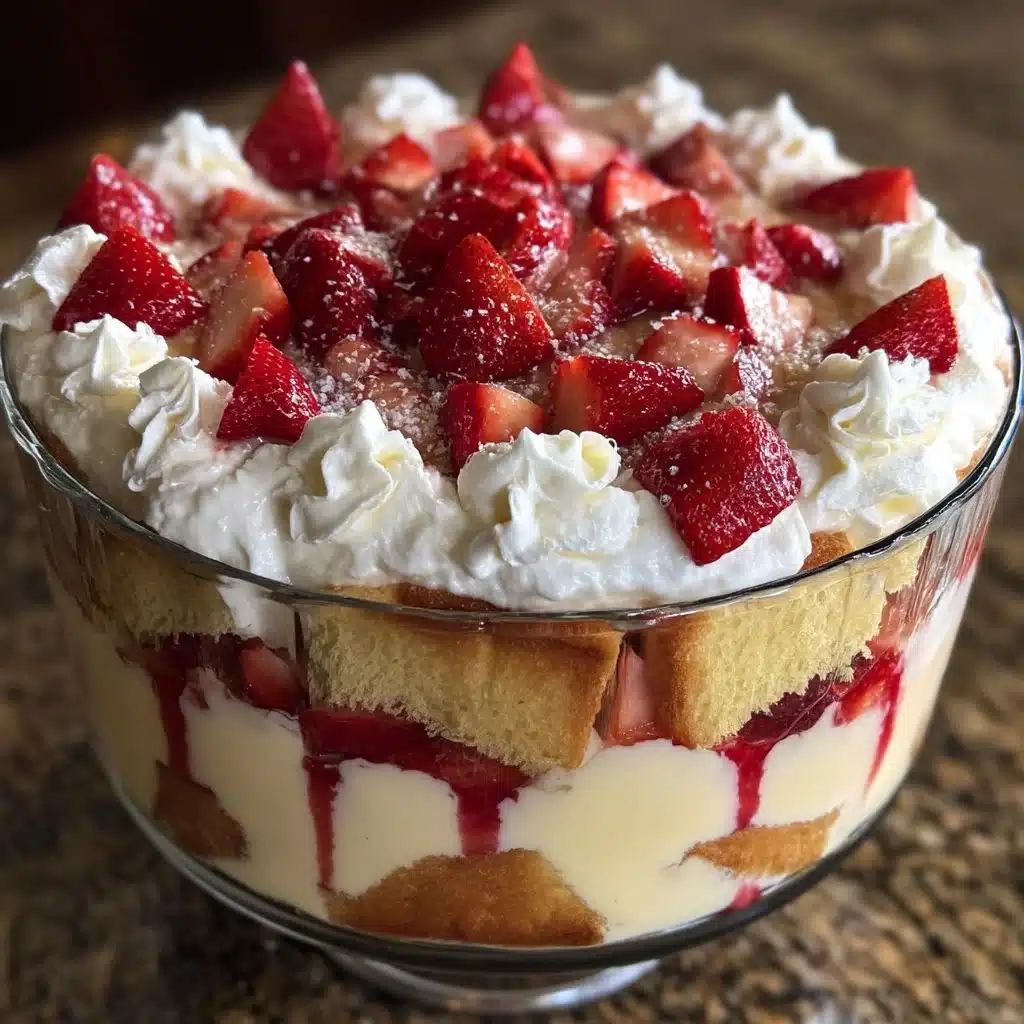 Homemade Old-Fashioned Vanilla Strawberry Trifle 2 Vanilla Strawberry Trifle