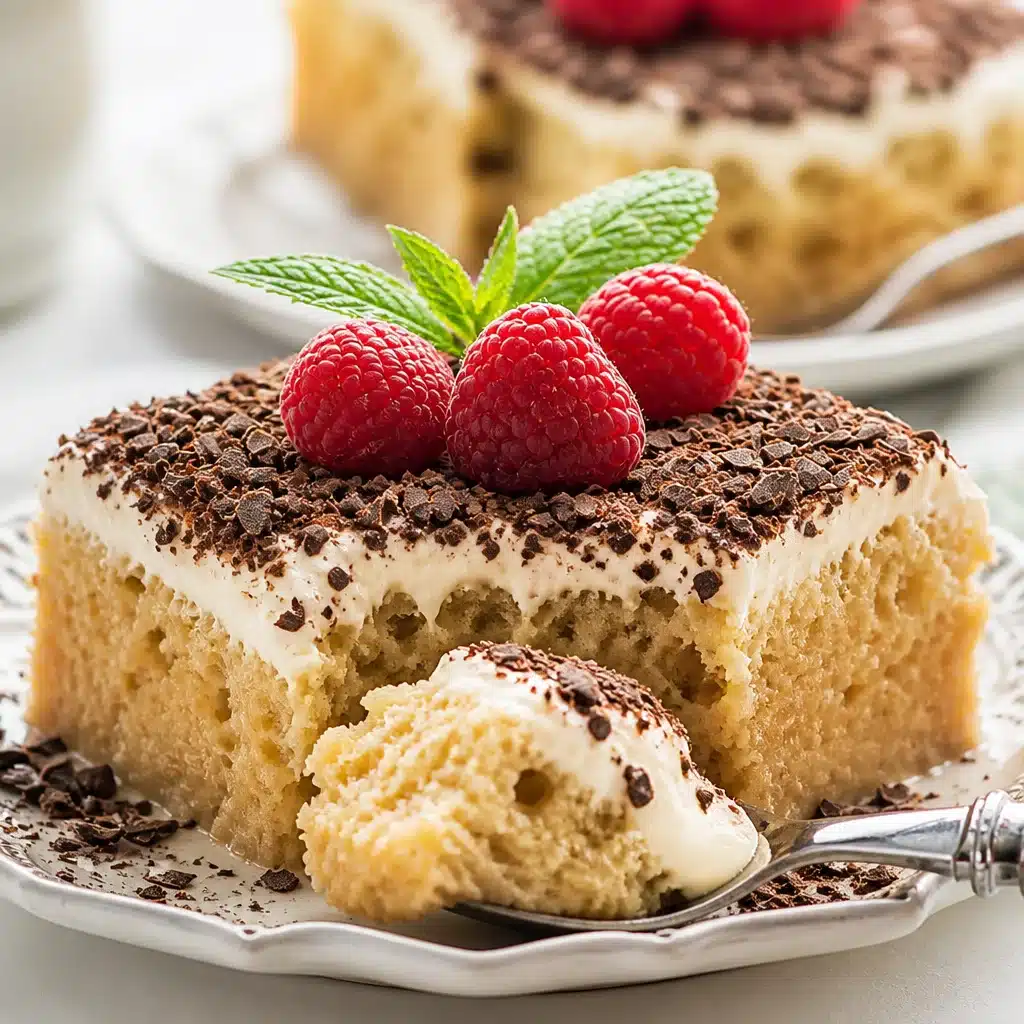 Delicious Italian 3-Milk Cake with Mascarpone topping, a perfect dessert for any occasion.