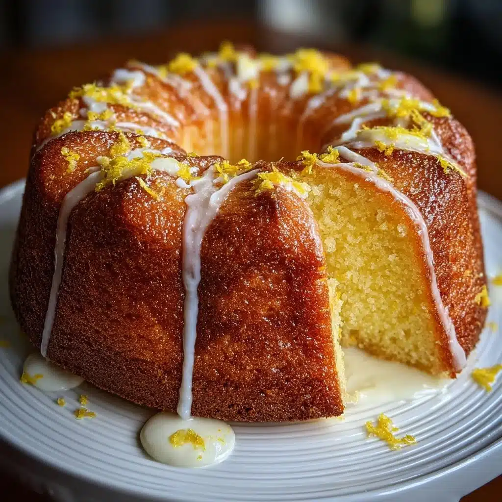 Old-Fashioned Cozy Lemon Pound Cake, Homemade 6 Soft Lemon Pound Cake