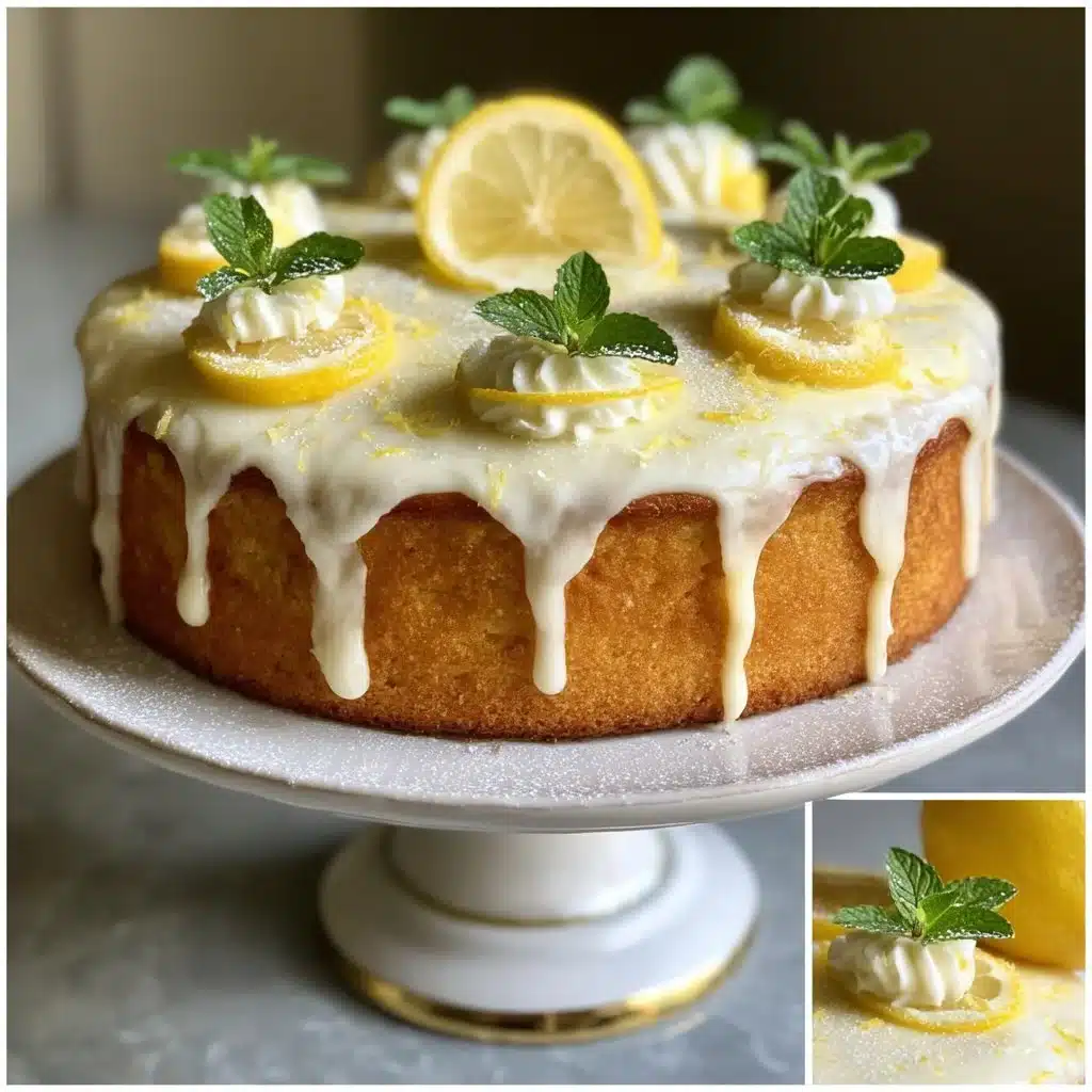 Creamy Lemon Garden Cake