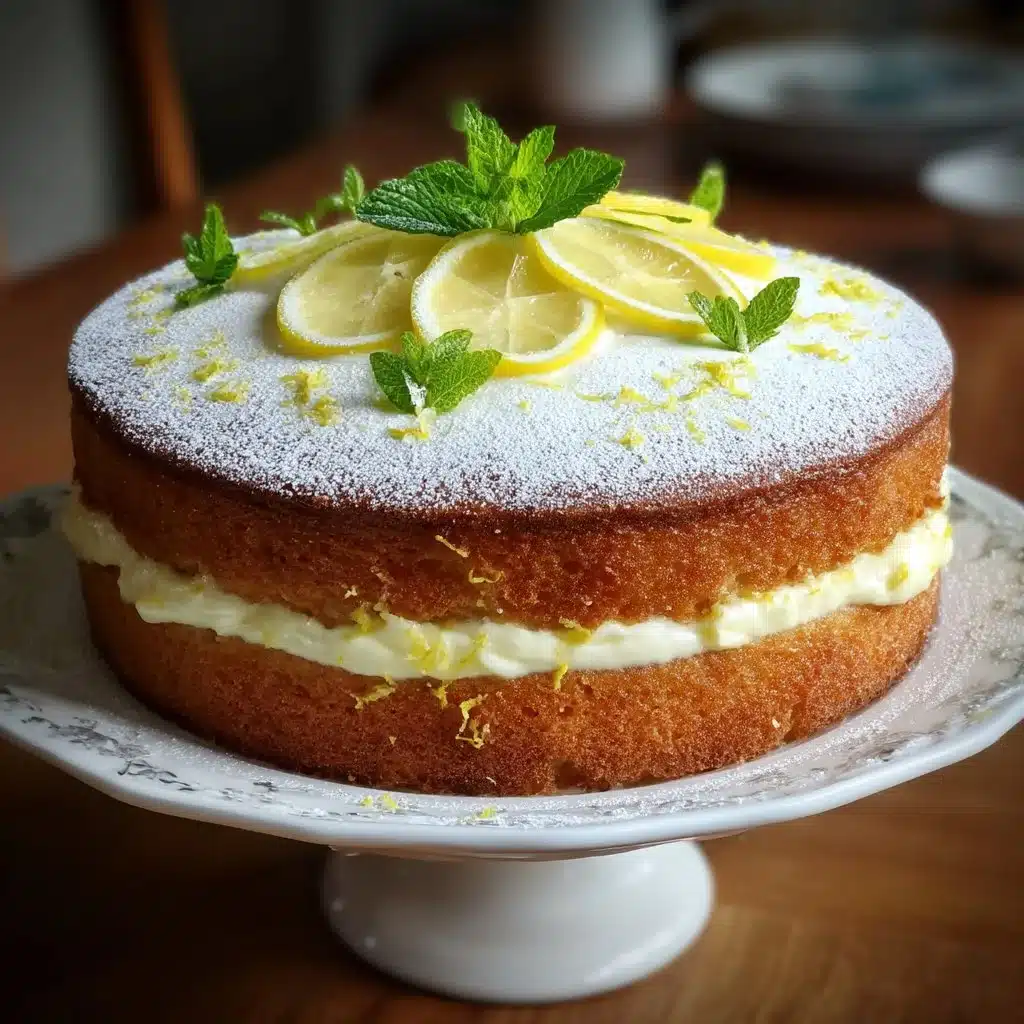 Creamy Lemon Garden Cake