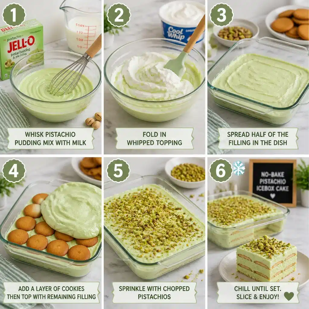Delicious No-Bake Pistachio Icebox Cake You'll Love 9 No-Bake Pistachio Icebox Cake