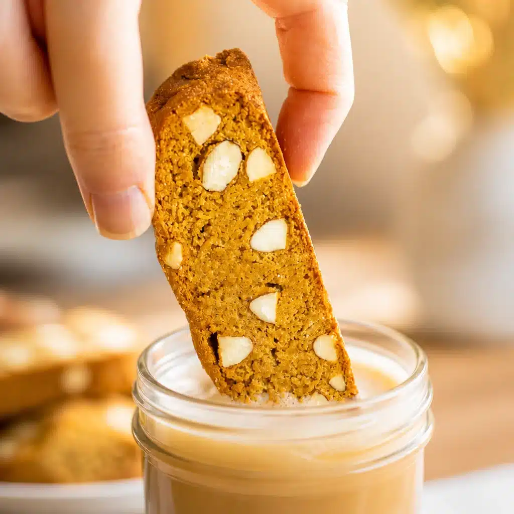 A delicious plate of Coffee Dunking Biscotti ready to be dunked in coffee.