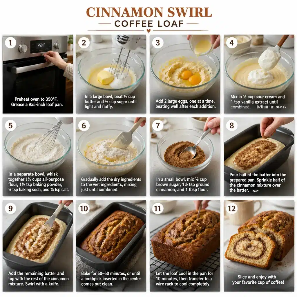 Irresistible Cinnamon Swirl Coffee Loaf with a Sweet Twist!