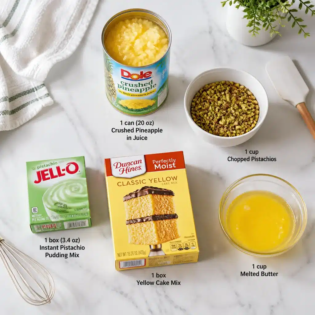 5-Ingredient Easy Pistachio Dump Cake Recipe You’ll Love! 6 - Easy Pistachio Dump Cake Recipe (Just 5 Ingredients!)