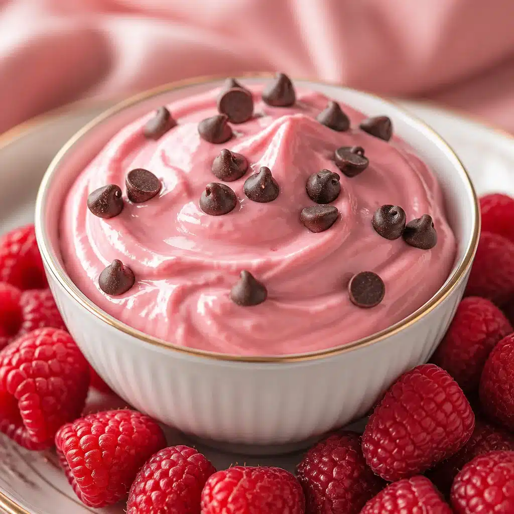 Creamy Raspberry Pudding Dip - A Delightful Dessert Experience 4 Creamy Raspberry Pudding Dip served with fresh fruit for dipping