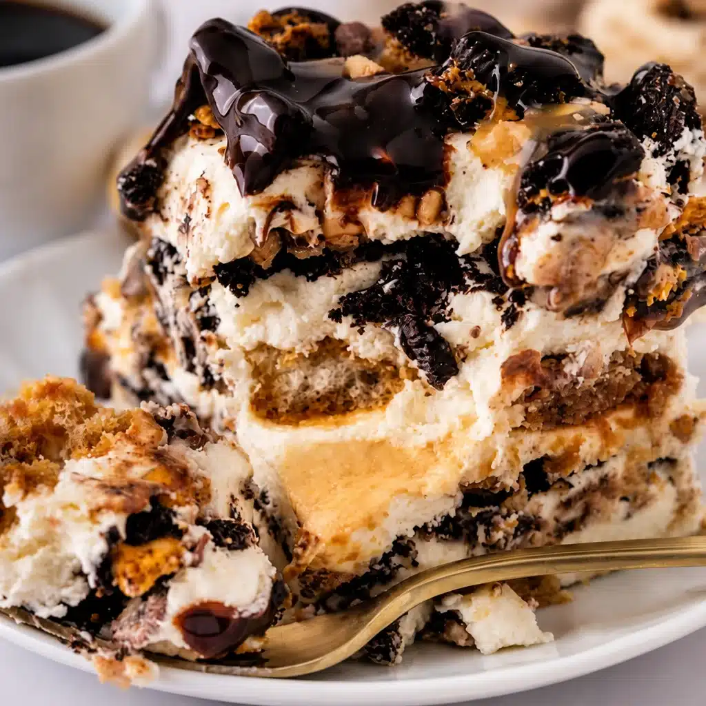 Decadent Creamy Caramel Mascarpone Dessert You’ll Love 4 Creamy Caramel Mascarpone Dessert topped with caramel drizzle and cocoa powder.