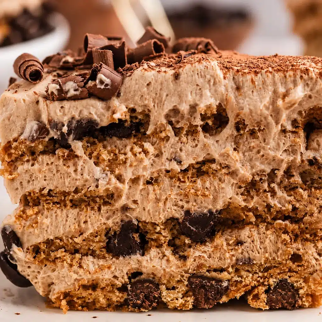 Decadent Old-Fashioned Mocha Icebox Cake - Easy & No-Bake! 4 Old-Fashioned Mocha Icebox Cake with layers of chocolate and whipped cream.