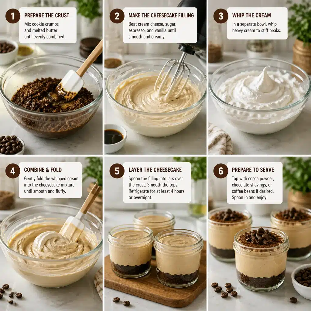 Delicious No-Bake Espresso Cheesecake Jars for Easy Entertaining 9 - No-Bake Espresso Cheesecake Jars (Easy Dessert for a Crowd)