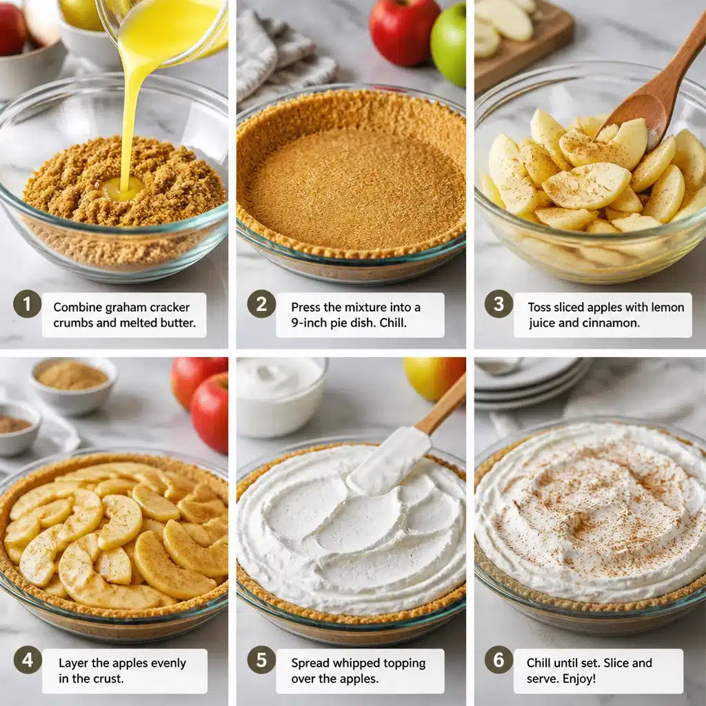 Deliciously Easy Homemade Apple No Bake Pie (Vintage Style)