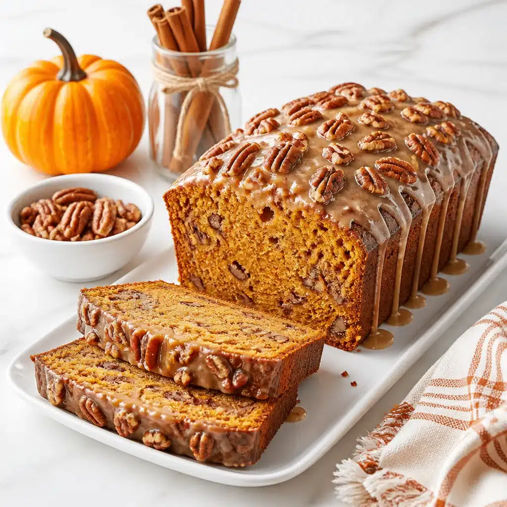 Deliciously Easy Pecan Praline Quick Bread Loaf with Glaze 6 Pecan Praline Quick Bread Loaf with Glaze