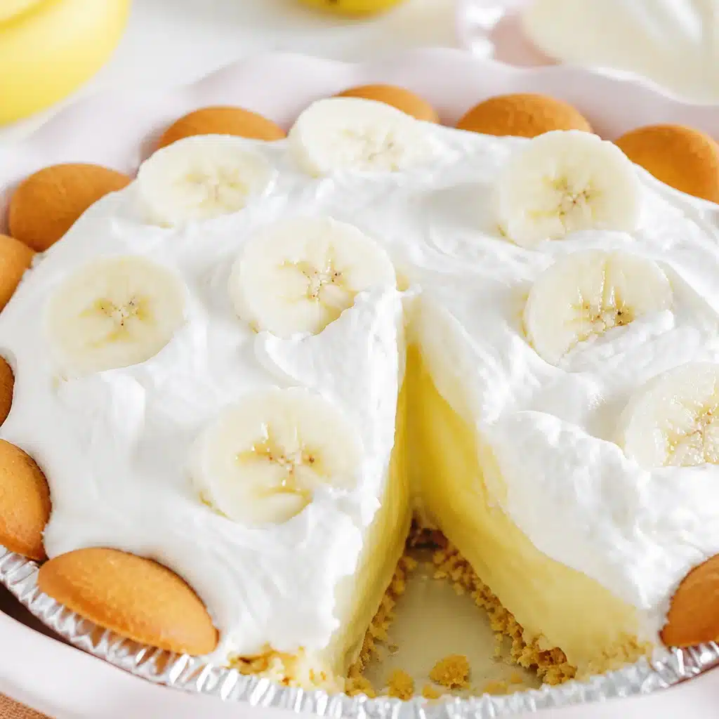Delicious Old-Fashioned Banana Icebox Pie with a creamy filling and graham cracker crust.