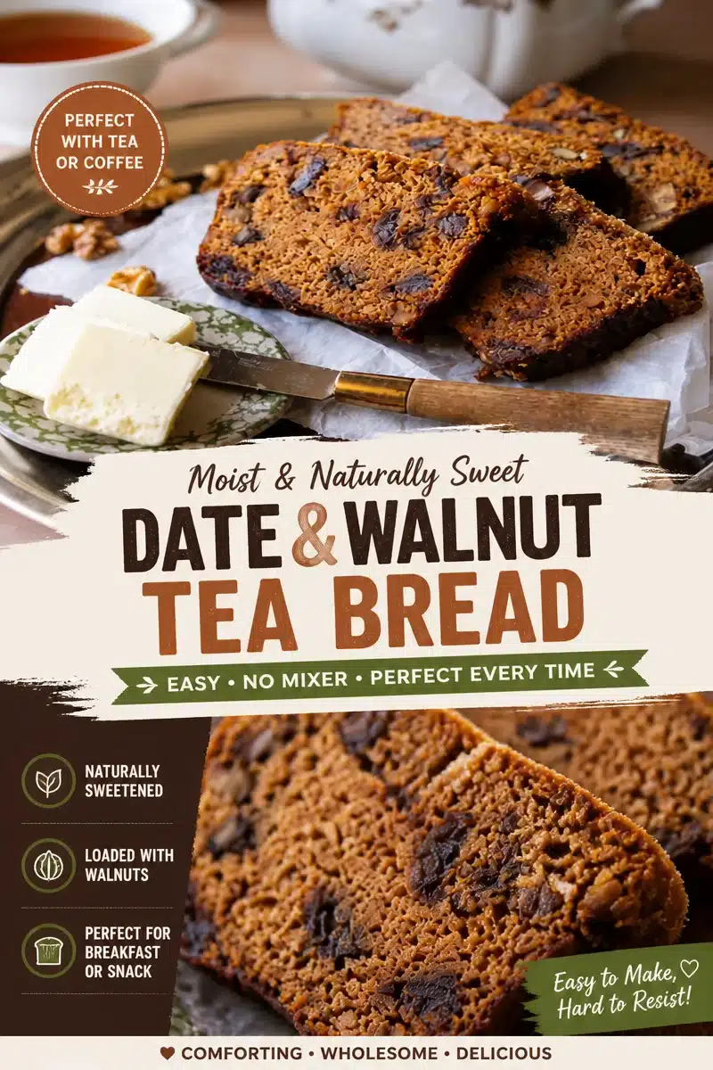 Old-Fashioned Date and Walnut Quick Bread