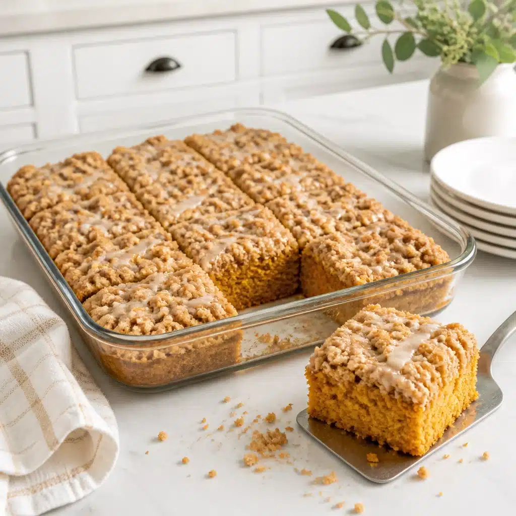 Soft Sweet Potato Honey Bun Crumb Cake