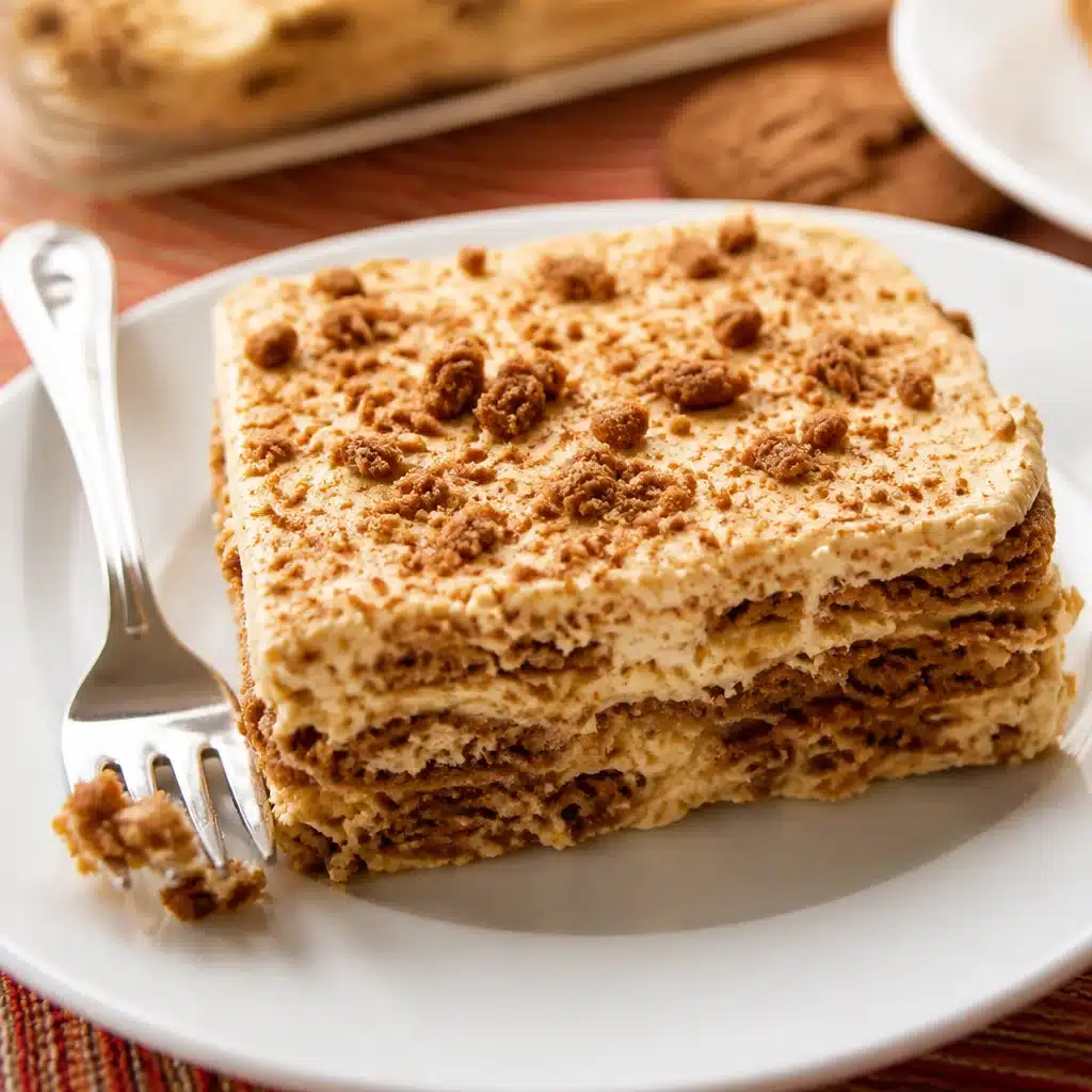 Savor the Charm of Old-Fashioned Pumpkin Icebox Cake (Easy No-Bake Recipe) 4 Old-Fashioned Pumpkin Icebox Cake layered with gingersnap cookies and creamy filling.