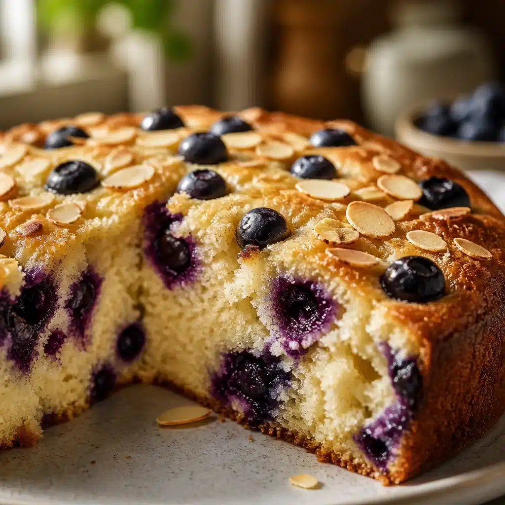 Delicious Blueberry Ricotta Almond Cake to Sweeten Your Day 6 Delicious Blueberry Ricotta Almond Cake topped with fresh blueberries and almonds