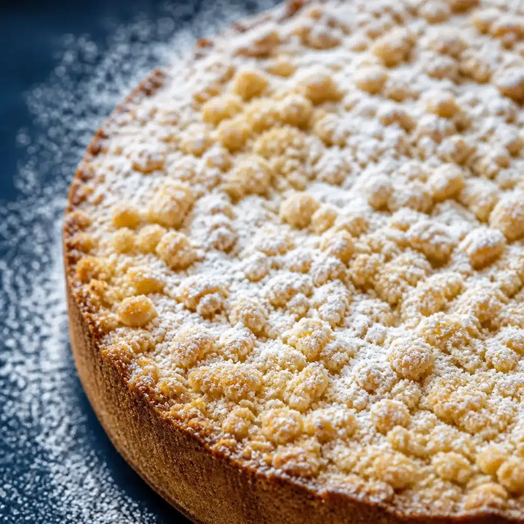 Lemon Ricotta Crumb Cake with a buttery crumble topping and creamy filling.