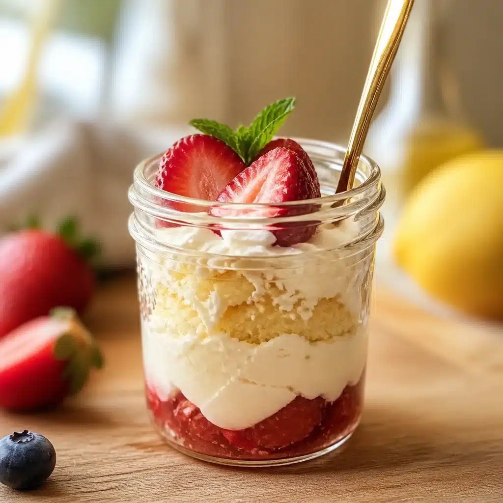 Delicious Limoncello Mascarpone Trifle Perfect for Summer Treats 6 Delicious Limoncello Mascarpone Trifle with layers of mascarpone cream and fresh berries.