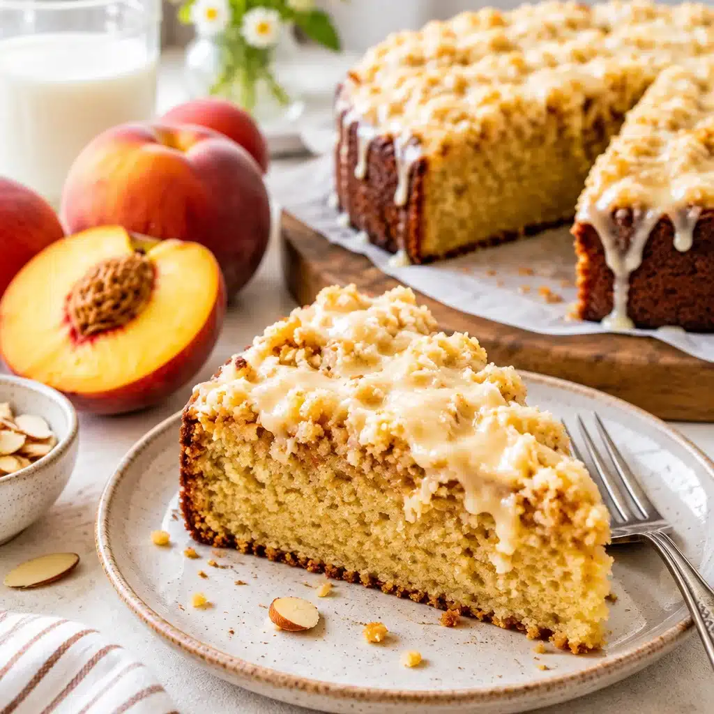 Brown Butter Almond Ricotta Cake with a Touch of Honey Bliss 6 Slice of Brown Butter Almond Ricotta Cake on a plate garnished with almonds.