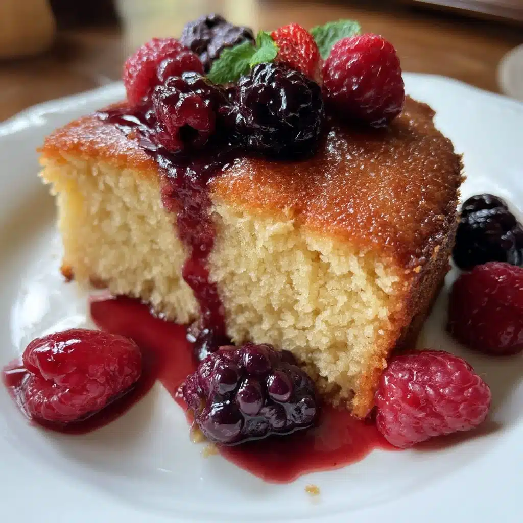 Almond Flour Snacking Cake with Berry Compote 5 Almond Flour Snacking Cake with Berry Compote