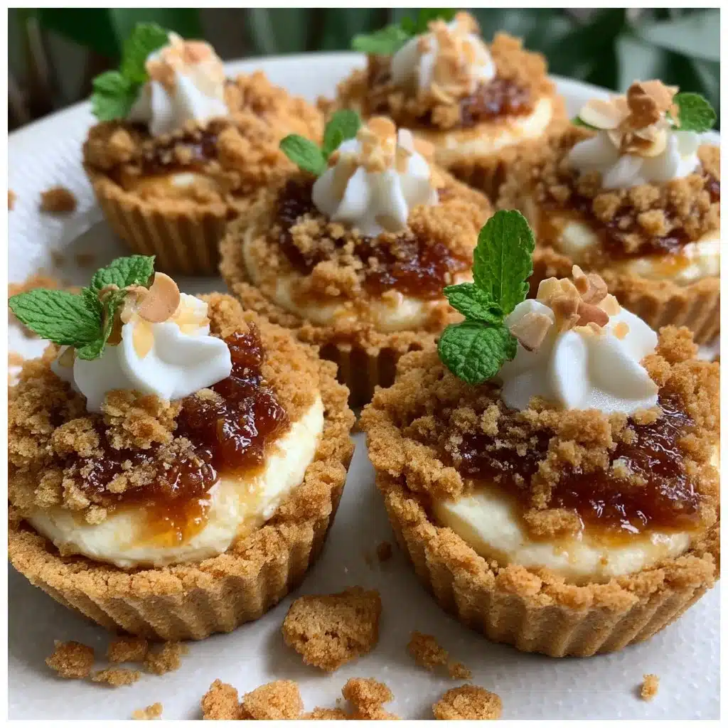 Apricot Almond Cream Cups with Crushed Cookies