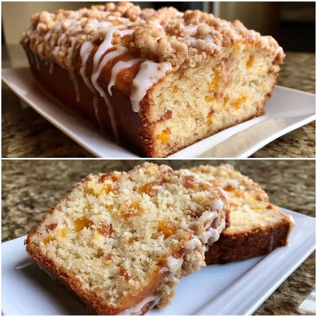 Apricot Crumb Loaf with Vanilla Glaze 4 Apricot Crumb Loaf with Vanilla Glaze