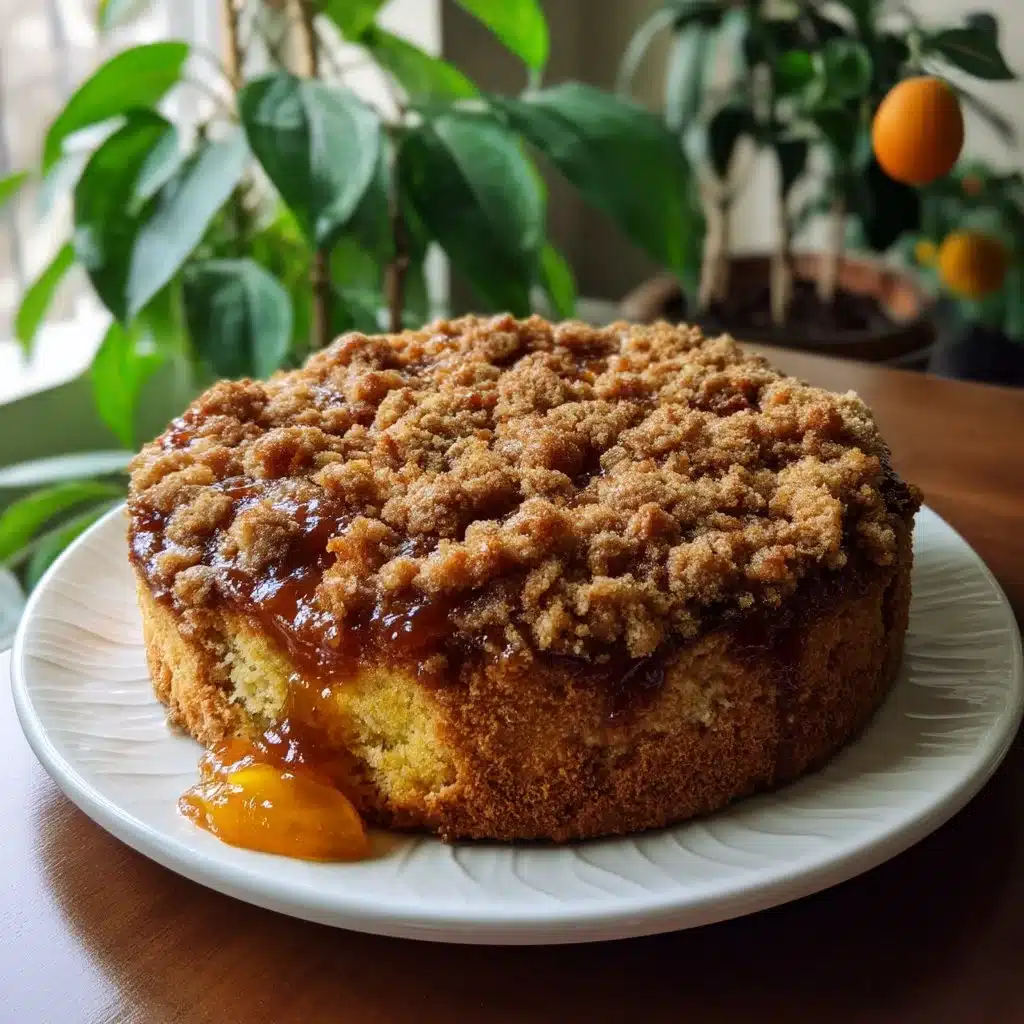 Apricot Jam Breakfast Cake with Crumb Topping