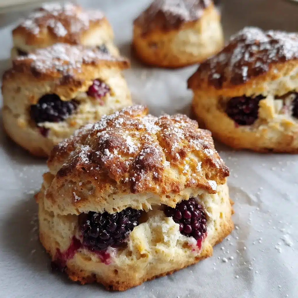 Blackberry Almond Scones with Coarse Sugar 6 Blackberry Almond Scones with Coarse Sugar