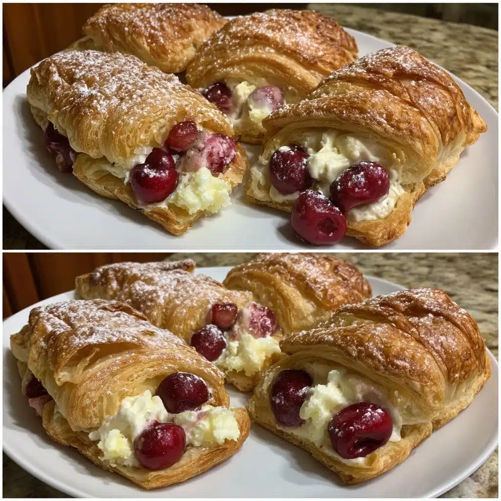 Cherry Mascarpone Danish Rolls 5 Cherry Mascarpone Danish Rolls