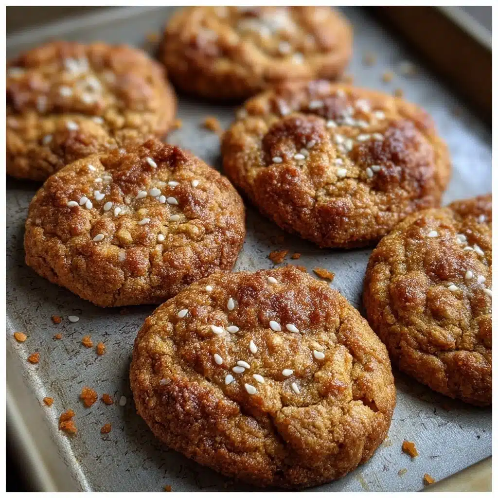 Chewy Honey Sesame Cookies with Orange Zest