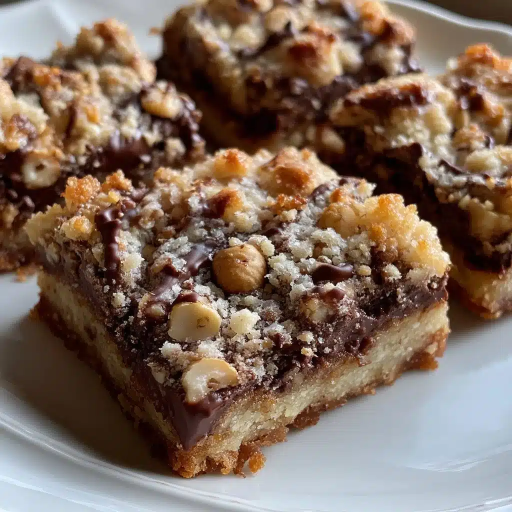 Chocolate Hazelnut Cookie Bars with Crunchy Topping 3 Chocolate Hazelnut Cookie Bars with Crunchy Topping