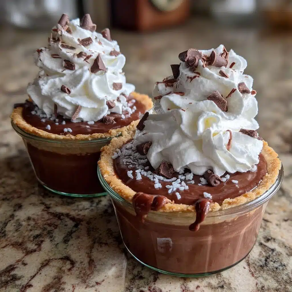 Chocolate Pudding Pie Jars 3 Chocolate Pudding Pie Jars
