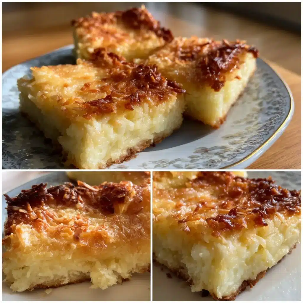 Coconut Custard Squares with Buttery Crust