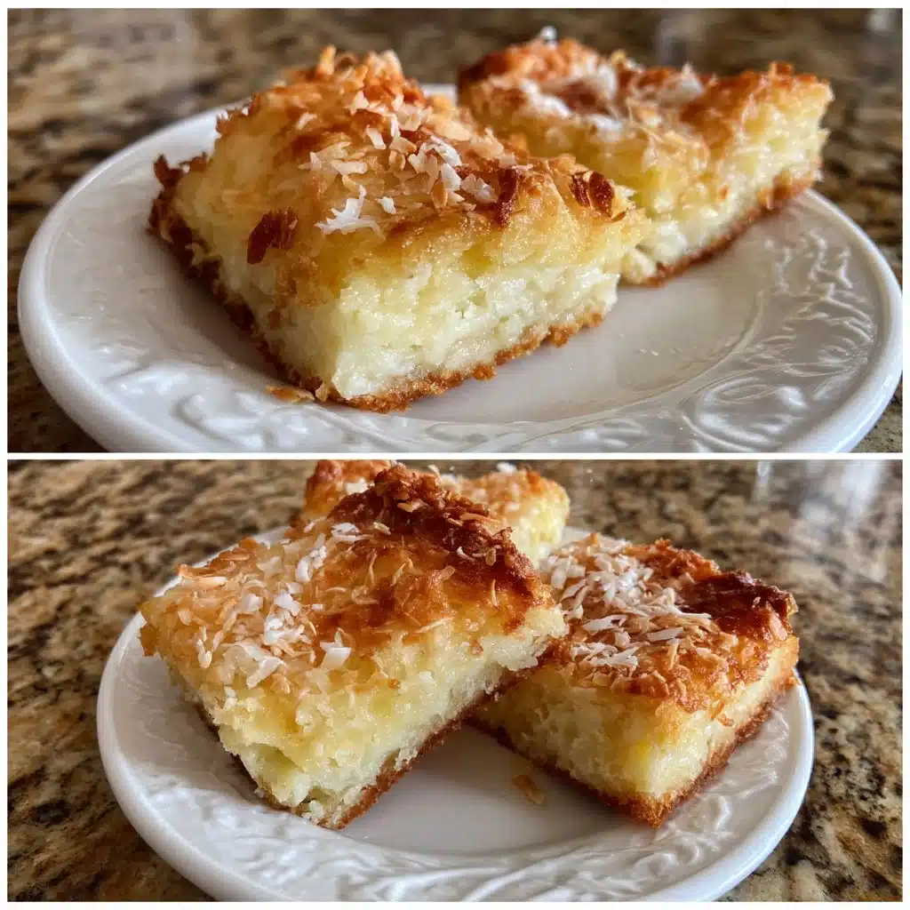 Coconut Custard Squares with Buttery Crust