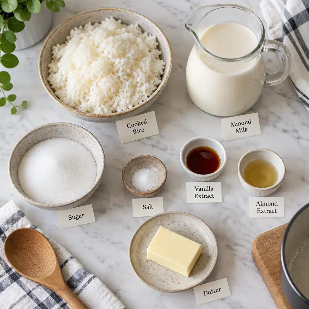 Creamy Old-Fashioned Almond Rice Pudding for Cozy Nights