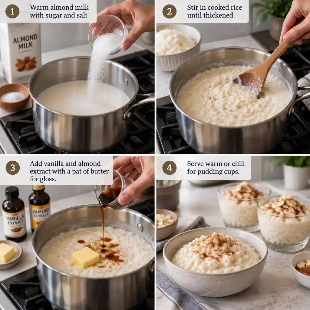 Creamy Old-Fashioned Almond Rice Pudding for Cozy Nights