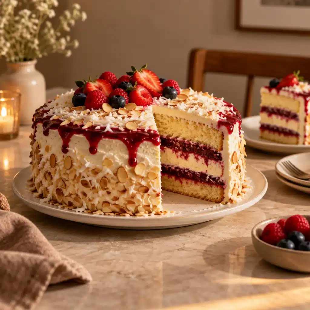 Coconut Almond Mascarpone Cake