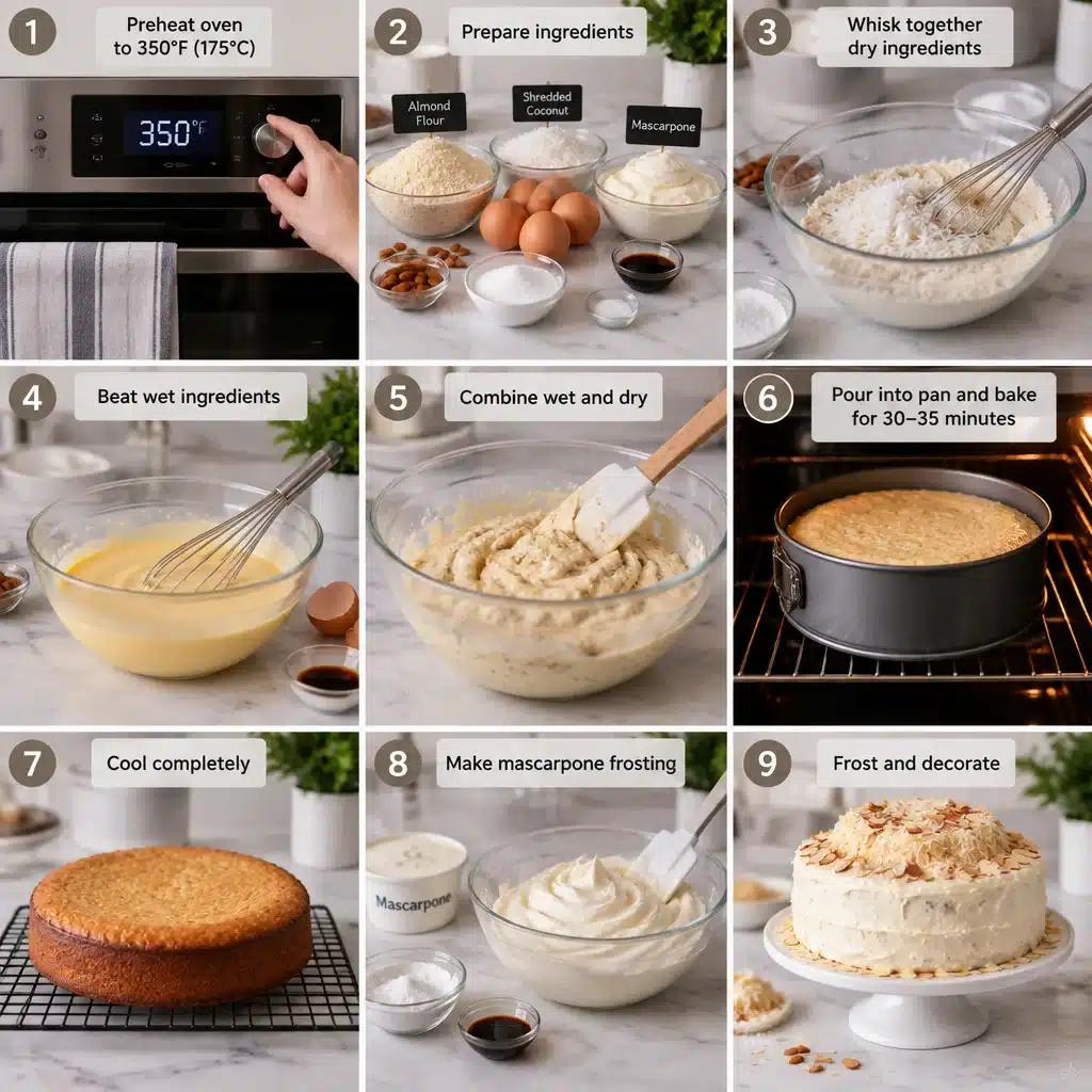Decadent Coconut Almond Mascarpone Cake for Any Occasion