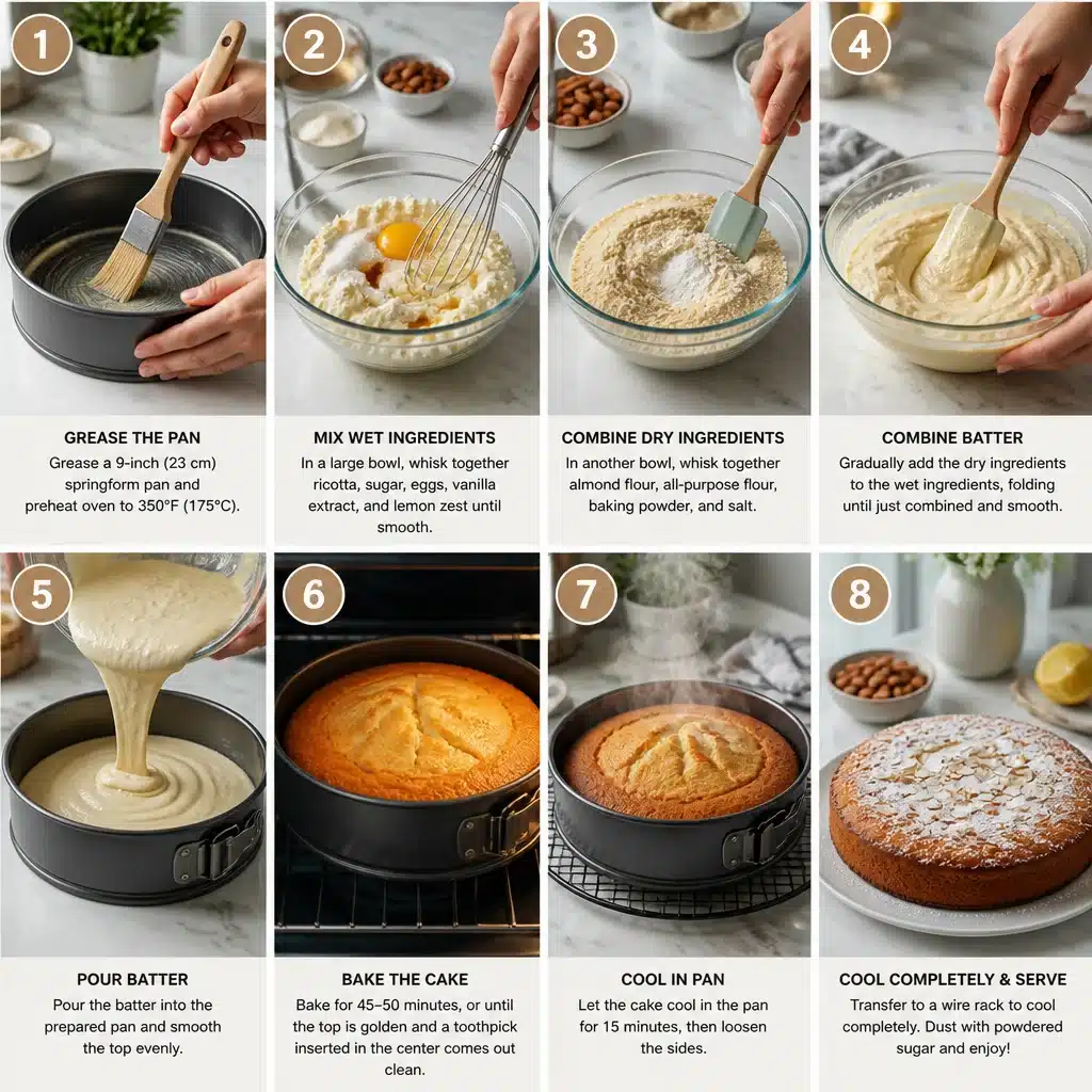 Delicious Almond Ricotta Custard Cake You’ll Fall in Love With