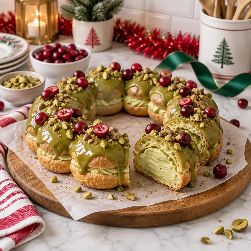Delicious Pistachio Mascarpone Choux Wreath Recipe to Impress! 7 Pistachio Mascarpone Choux Wreath