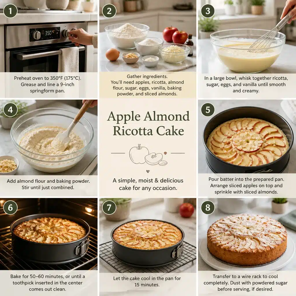 Apple Almond Ricotta Cake