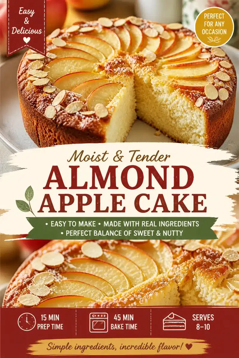 Apple Almond Ricotta Cake