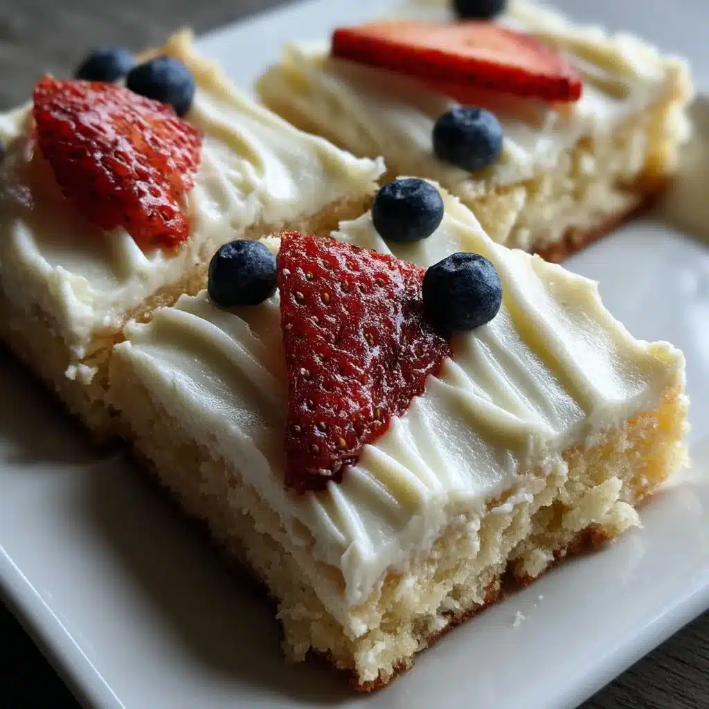 Flag Cake Cookie Bars with Vanilla Frosting 4 Flag Cake Cookie Bars with Vanilla Frosting